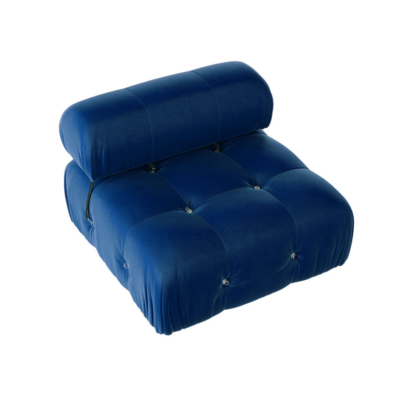 Fauteuil de chambre 34,55 po Cylar, Velours bleu