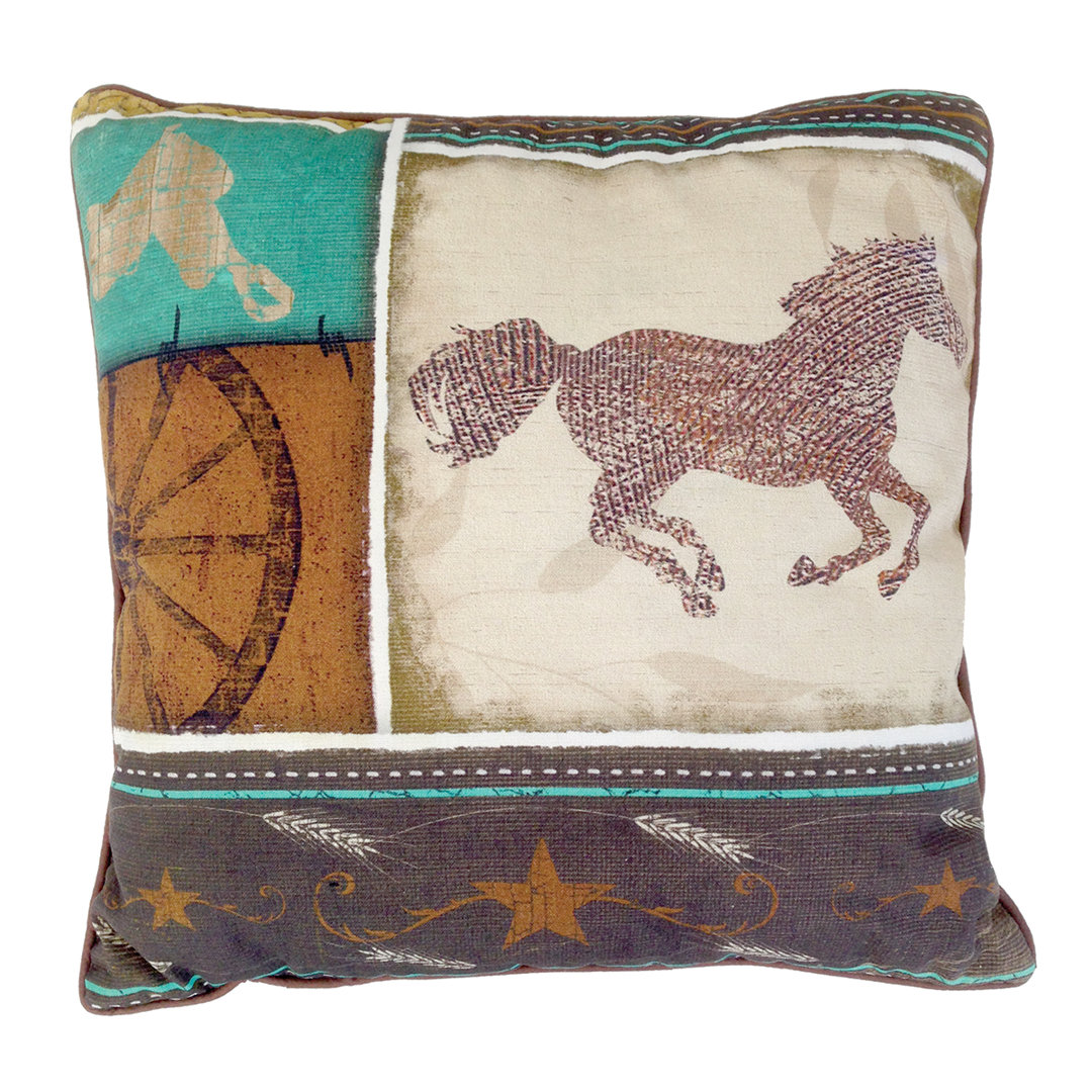 Horse Digital Print Throw Pillow C&F Home