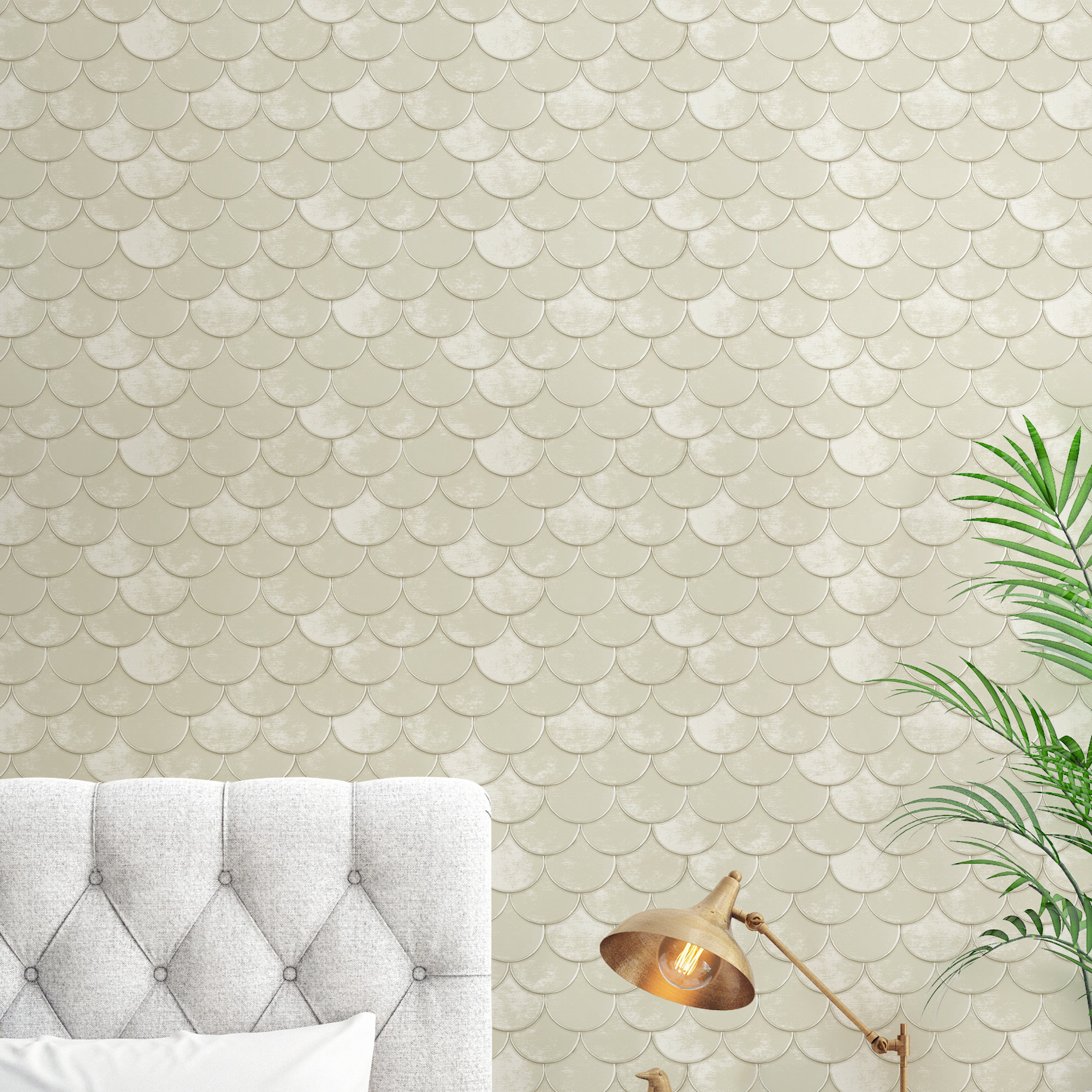 Quentin Peel & Stick Geometric Wallpaper, Pearl