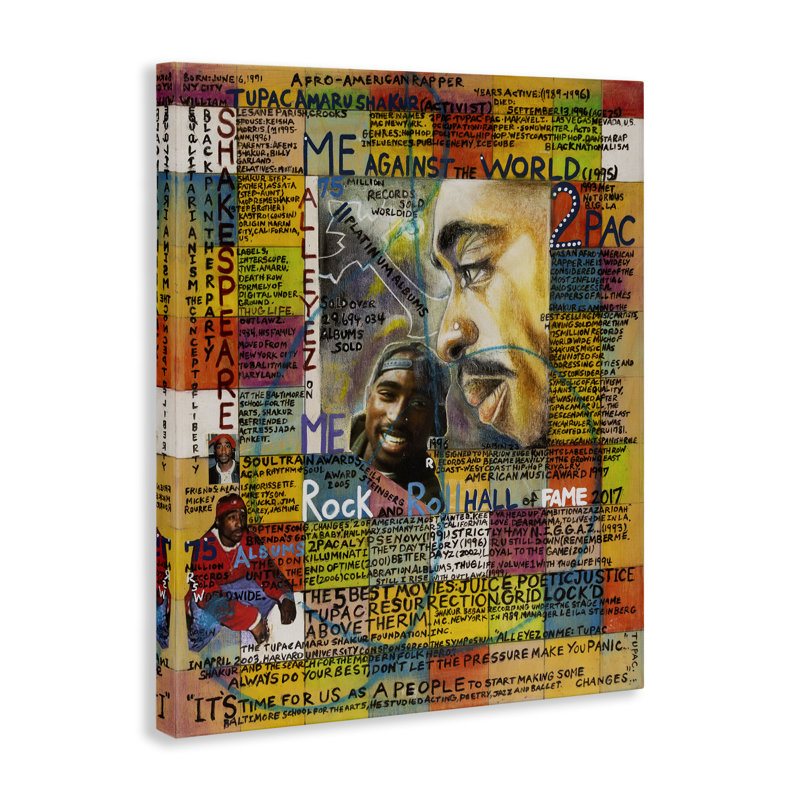 «Tupac Musician Collage» par Sabin, H 20 po x l 16 po