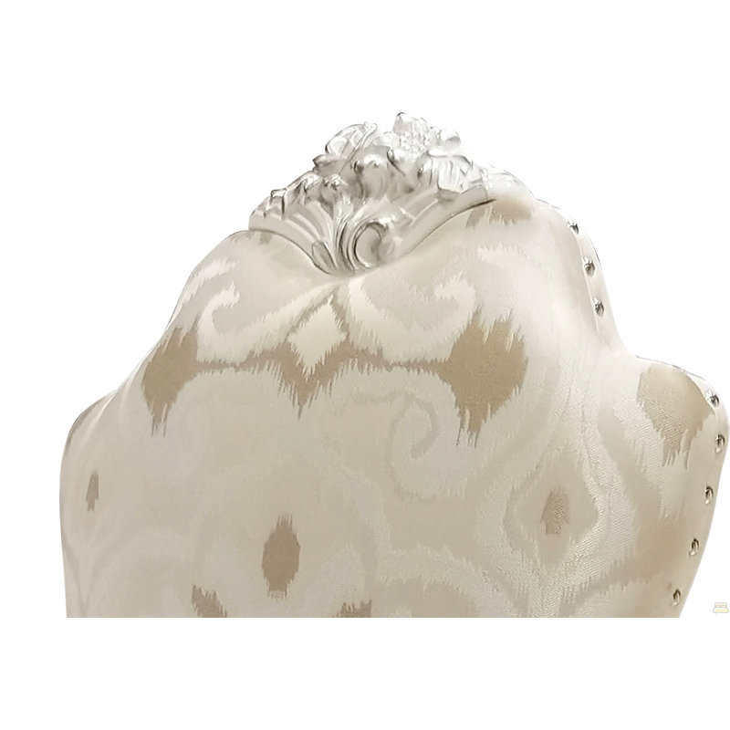Chaise d'appoint ivoire et blanc os avec pattes (ensemble de 2)