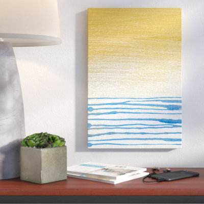 Gold By The Beach by Kent Youngstrom - Wrapped Canvas Painting