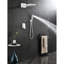 Pomme de douche - Cascade de douche avec douchette, fixation murale, laiton blanc et robinet