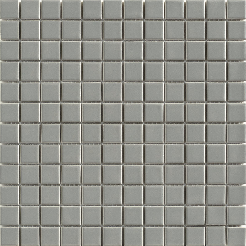Vintage 1" x 1" Porcelain Mosaic Wall & Floor Tile, Gray