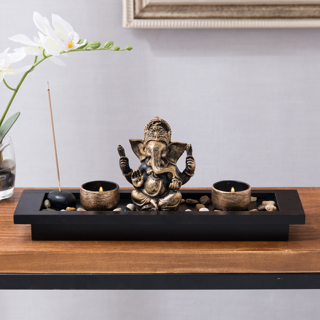 3.93'' H Resin Tabletop Votive Holder Bungalow Rose