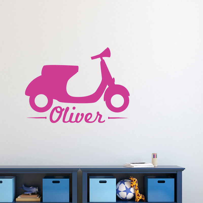 Adhésif décoratif scooter, Rose vif, Oui