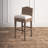 Kogan Rattan and Solid Wood Upholstered Stool-965646402