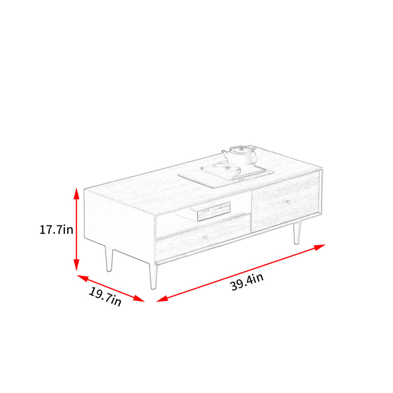Table basse de style nordique minimaliste