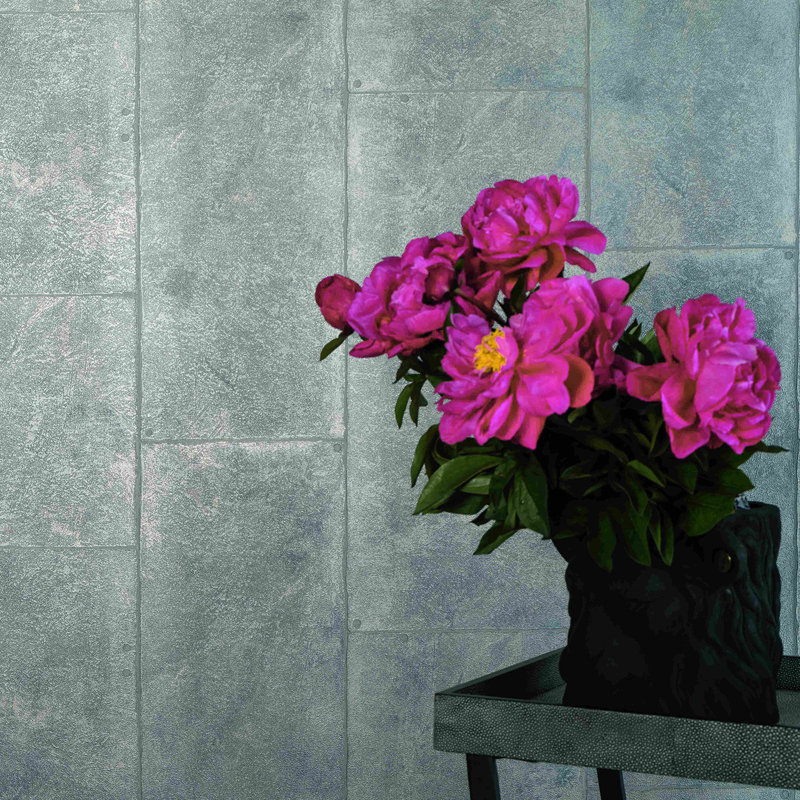 Eastville 10.05m x 53cm Textured Matte Wallpaper Roll, Silver