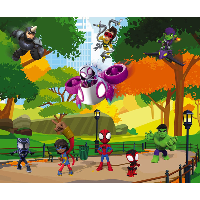 Marvel Spidey Scavenger Hunt non-woven 8.2cm x 9.84cm Low-Gloss Wallpaper Roll