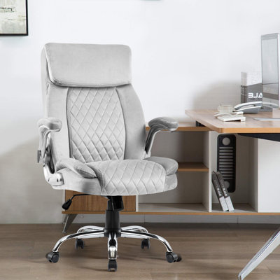 Fauteuil de bureau pivotant en velours