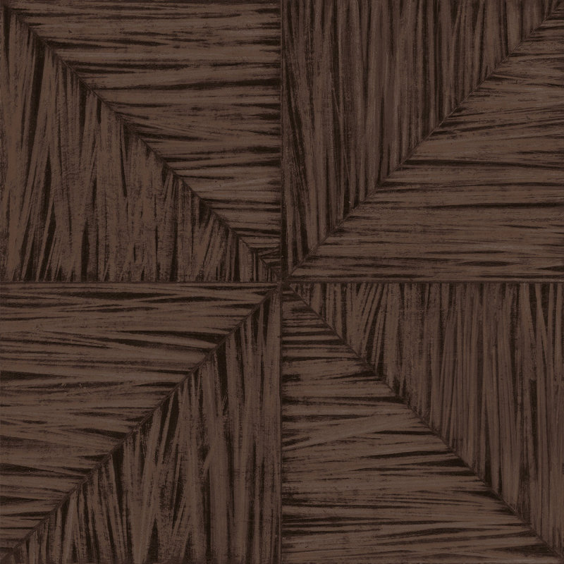 Parquet Large - Wallpaper by Norman Wyatt Home, Walnut Brown, Premium Paper