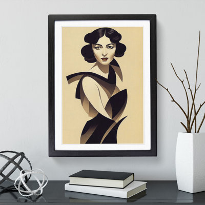 Classic Portrait of a Woman No.4 1 Piece Single Picture Frame Wall Art