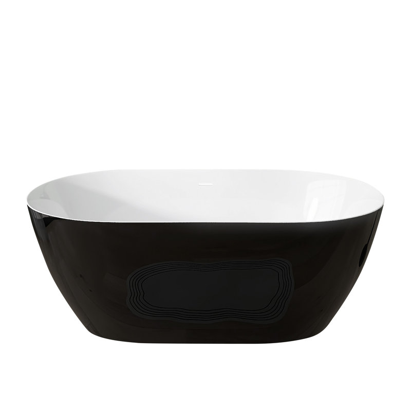 59'' x 30'' Freestanding Soaking Acrylic Bathtub