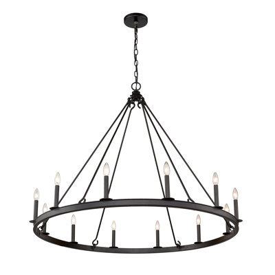 Eddison 12 - Light Dimmable Geometric Chandelier