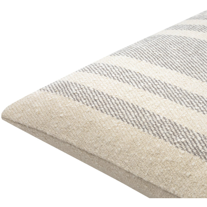 Sorden Striped Cotton Throw Pillow, Pillow Cover Only - No Insert, Brown, 20" x 20"
