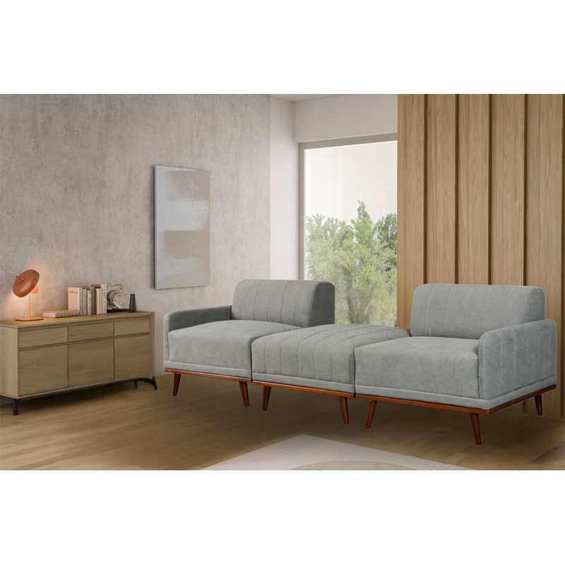 Philipstown Loveseat, Grey Polyester Blend