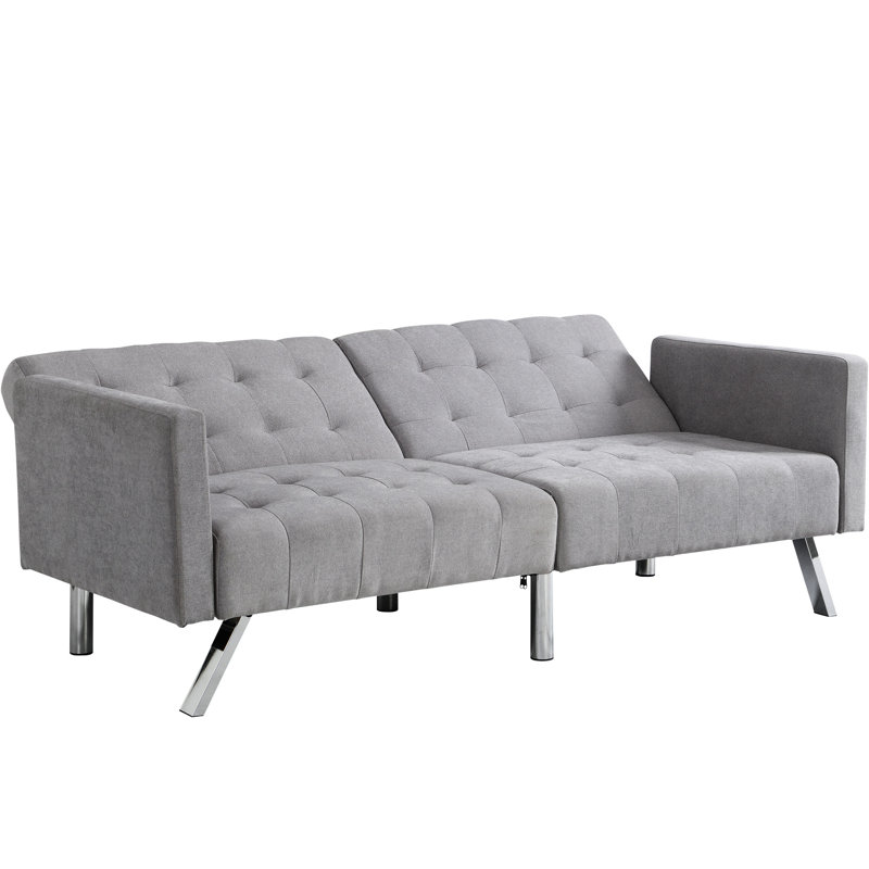 Lit convertible gris pour un espace multifonctionnel, Gris clair
