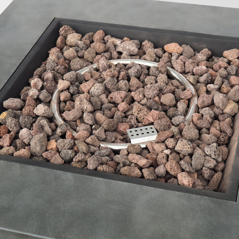 50,000 Square Heating Fireplace - Iron, Rust-, Matte Fire Pit Chic