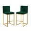 Tabouret à hauteur de comptoir moderne avec dossier plein et pieds robustes en fer, ensemble de 2 chaises de bar polyvalentes-421355963