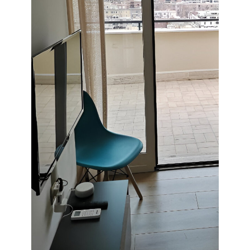 19'' H Side Chair, Peacock, Natural