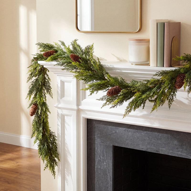 72" L Artificial Pinecone Christmas Garland