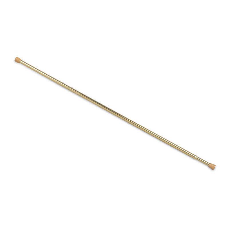 Brass Adjustable Spring Tension Curtain Rod, 28"-48"