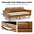 84'' Mid-Century Modern Faux Leather Sofa, Solid Wood Frame & Legs, 3-Seat Couch for Living Room-189112777