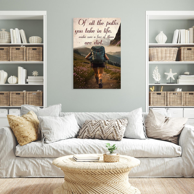 Impression sur toile, "Chineta randonnée de tous les chemins que vous prenez dans la vie" 2, L 16 po x H 20 po