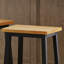 Tabouret de comptoir en bois massif 25,6 po avec repose-pieds (ensemble de 2)-344994370