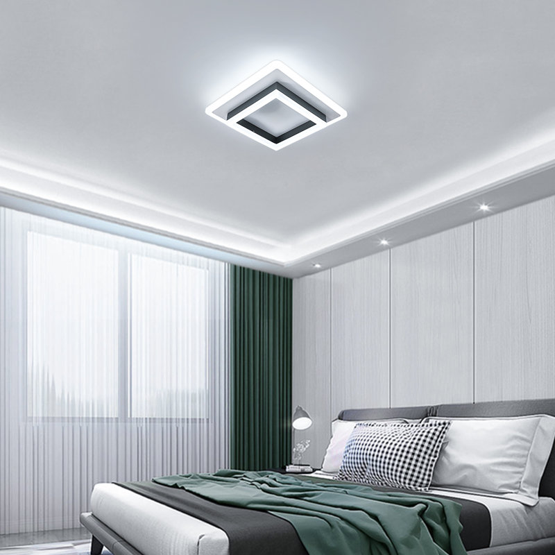 Darnzell 30cm Square LED Flush Mount Ceiling Light, 6500K