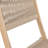 Javea Bohemian 3-Piece Light Teak Acacia Wood Outdoor Folding Bistro Set with Cream Woven Rope Seats, Balcony and Patio Furniture-1368802090