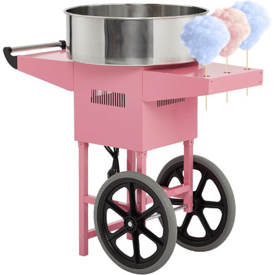 Commercial Cotton Candy Machines, 37" Cotton Candy Makers With Cart & Stainless Steel Bowl
