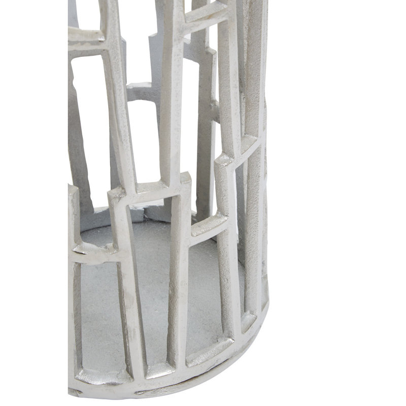 Delphi Aluminum Tabletop Lantern, 25cm H x 15.6cm W x 15.6cm D