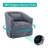 360-Degree Swivel Upholstered Armchair with Accent Pillow-367928025