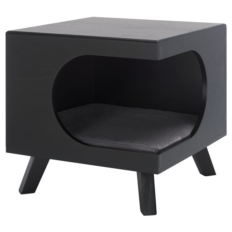 Lit pour animal de compagnie Woollard, Noir mat