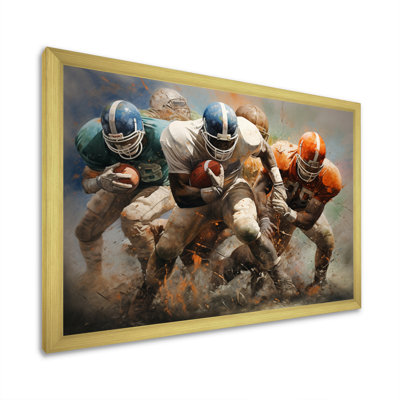 Football Strategic Interplay II - Sports Wall Art Living Room