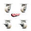 Ensemble de 2 roulettes pivotantes Kingpinle