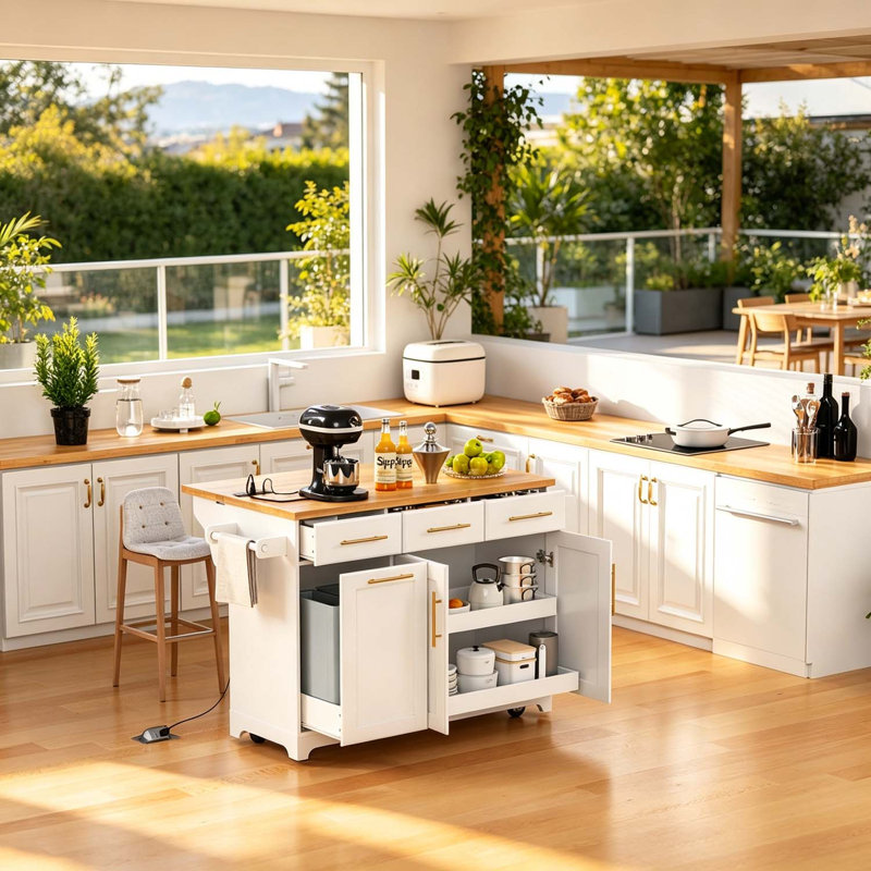 Îlot de cuisine, White
