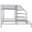 Twin Over & Metal Bunk Bed With Silver Storage Shelves Staircase - Bedroom Creativity Storage, For Beds Charmingness-1258420106