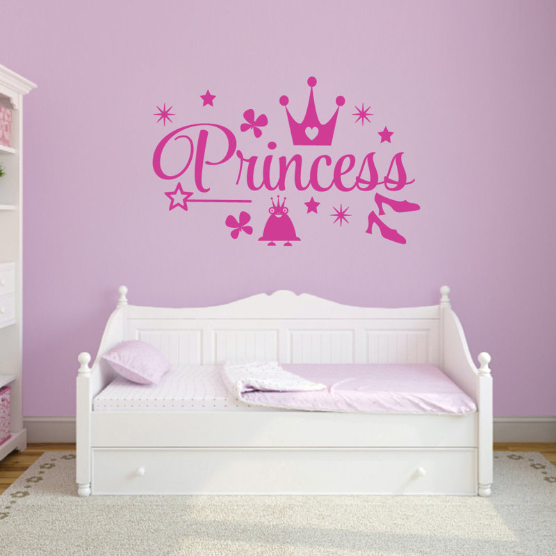 Décalcomanie murale princess, Rose vif