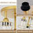 3-light Gold Semi Flush Mount Ceiling Light, Modern Crystal Fixture For Kitchen, Entryway & Bedroom-798157030