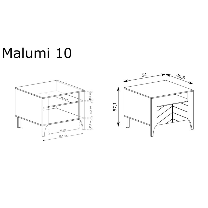 Bedside Cabinet Malumi MM-10 Cashmere, Cashmere