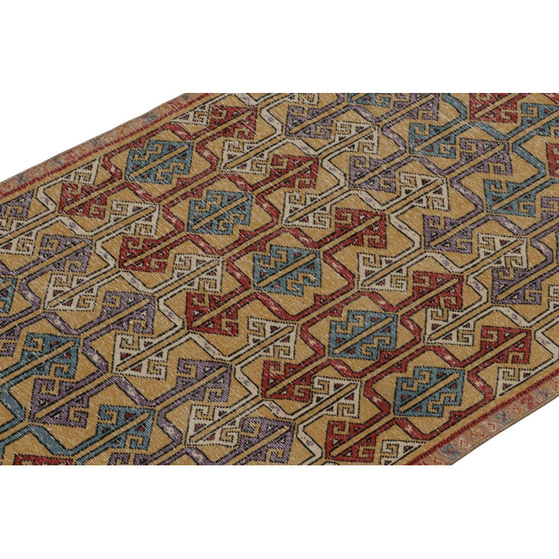 One-of-a-Kind Hand Knotted Area Rug, Rectangle 3'7" x 6'7"