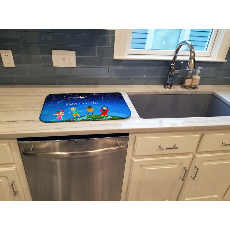 Peace On Earth Dish Drying Mat
