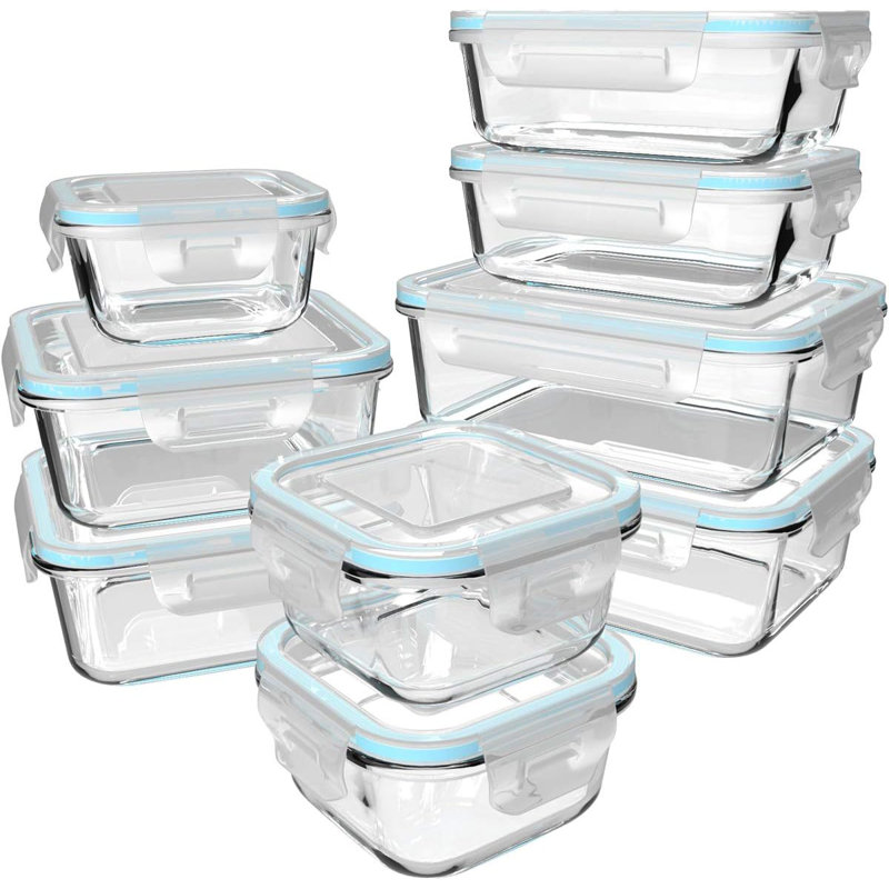 18-piece Glass Food Storage Containers Set