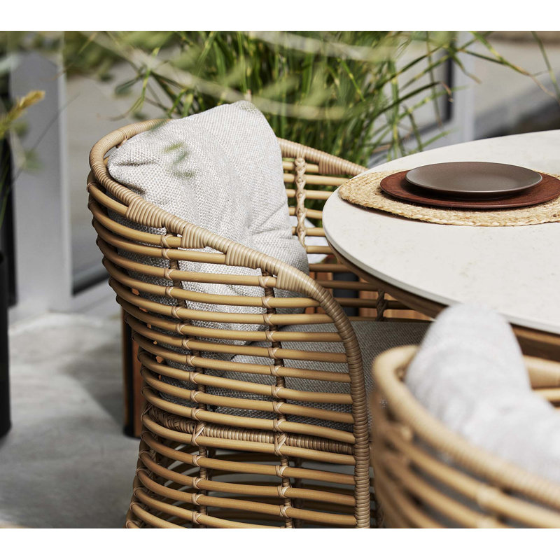 Basket Patio Armchair with Cushions