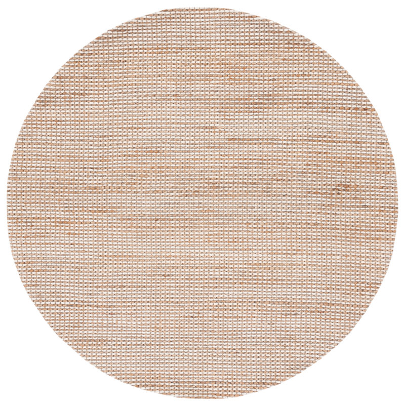 Atiyanna Handmade Tufted Natural/Ivory Area Rug, Round 4'