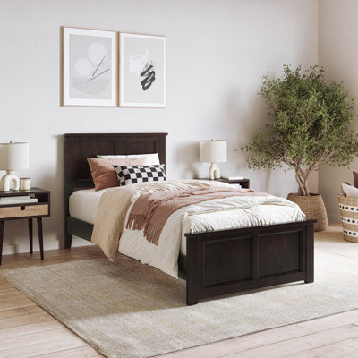Patillo Solid Wood Low Profile Bed with Matching Footboard