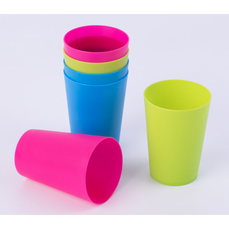 Ensemble de 6 tasses en plastique réutilisables